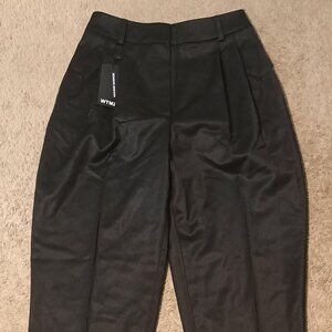 WTMZ Trousers Women S Black High Waist Pleated Wide Leg Minimalist Office Chic N